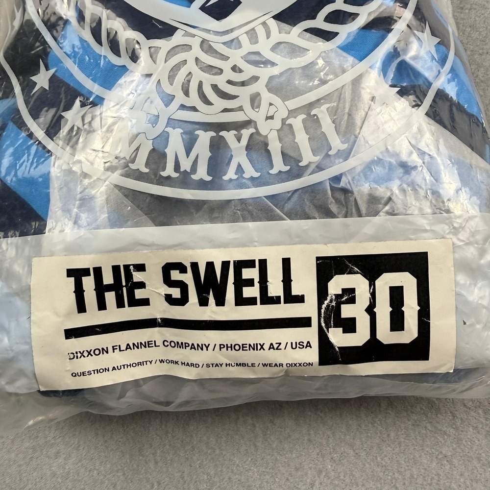 Dixxon Mens 30 The‎ Swell Board Shorts Blue Striped Nautical Surf Swim Unlined - Picture 8 of 10